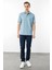 Erkek Polo Yaka Pike Merserize T-Shirt K.mavi 4