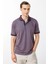 Erkek Polo Yaka Yakası ve Kolu Triko T-Shirt Kahve 1