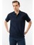 Erkek Polo Yaka Pike Merserize T-Shirt Lacivert 1