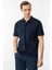 Erkek Polo Yaka Pike Merserize T-Shirt Lacivert 2