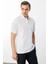 Erkek Polo Yaka Merserize T-Shirt Beyaz 2