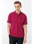 Erkek Polo Yaka Pike Merserize T-Shirt Fuşya 1
