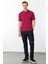 Erkek Polo Yaka Pike Merserize T-Shirt Fuşya 3