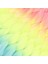 Simli Fuşya / Neon Sarı / Açık Mavi Ombreli Örgülük Saç 100 gr 2