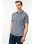 Erkek Fermuarlı Jakarlı T-Shirt Füme 1