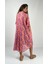 HERA KISA Kaftan Desenli El Baskısı Oversize Midi Boy 4