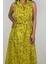 SOPHIA DRESS Gömlek Yaka Sıfır Kol Kemerli Desenli El Baskısı Uzun Elbise 2