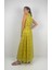 SOPHIA DRESS Gömlek Yaka Sıfır Kol Kemerli Desenli El Baskısı Uzun Elbise 3