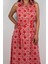 SOPHIA DRESS Gömlek Yaka Sıfır Kol Kemerli Desenli El Baskısı Uzun Elbise 2
