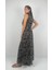 SOPHIA DRESS Gömlek Yaka Sıfır Kol Kemerli Desenli El Baskısı Uzun Elbise 3
