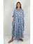HERA UZUN Kaftan Desenli El Baskısı Oversize Midi Boy 1