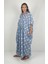 HERA UZUN Kaftan Desenli El Baskısı Oversize Midi Boy 2