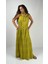 SOPHIA DRESS Gömlek Yaka Sıfır Kol Kemerli Desenli El Baskısı Uzun Elbise 2