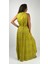SOPHIA DRESS Gömlek Yaka Sıfır Kol Kemerli Desenli El Baskısı Uzun Elbise 5