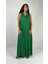 SOPHIA DRESS Gömlek Yaka Sıfır Kol Kemerli Desenli El Baskısı Uzun Elbise 1