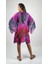MARINE V Yaka Kimono Kollu Kısa Viskon Elbise 5
