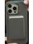Apple iPhone 12 / 13 / 14 / 15 / 16 Serisi ile Uyumlu Deri Cüzdan Magsafe Titanyum Gri 2