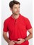 Erkek 5'li Pkt Kırmızı-Saks Mavi-Zümrüt Yeşili-Mavi-Bej Slim Fit Pamuklu Düz Pike Polo Yaka Tişört 2
