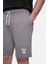 Fowler Koyu Gri Baskılı Baskılı Standard Fit Erkek Örme Şort 2