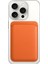 Apple iPhone 12 / 13 / 14 / 15 / 16 Serisi ile Uyumlu Deri Cüzdan Magsafe Turuncu 2