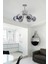 Vien Modern Tasarım Salon Yemek Odası Mutfak Gri Renk Füme Camlı Sarkıt 6 Lı Avize 1