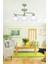 Fuji Modern Tasarım Antre Hol Mutfak Salon Çocuk Odası Yeşil Renk Beyaz Camlı 3 Lü Avize 1