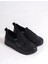 Vıolet Bağcıklı Lastikli Ortopedik Rahat Taban Taş Detaylı Klasik Kadın Babet Anne Ayakkabısı St - Siyah 4