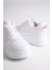 Alessı Bağcıklı Ortopedik Taban Kadın Sneaker Spor Ayakkabı Bt - Beyaz 5