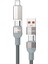 LC543 4in1 Hızlı Şarjlı Usb-A - Type-C + Type-C To Lightning Data ve Şarj Kablosu 240W 1m Gri 1