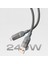 LC543 4in1 Hızlı Şarjlı Usb-A - Type-C + Type-C To Lightning Data ve Şarj Kablosu 240W 1m Gri 3