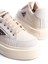 Prag Bağcıklı Ortopedik Taban Desenli Kadın Sneaker Spor Ayakkabı Kt - Krem 5