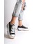 Parıs Bağcıklı Ortopedik Taban Kadın Sneaker Spor Ayakkabı Bt - Siyah 1