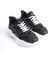 Tokyo Bağcıklı Ortopedik Taban Triko Detaylı Kadın Spor Ayakkabı Bt - Siyah 4