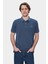 Gerard Lacivert Polo Yaka Nakışlı Standard Fit Erkek Tshirt 1