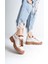 Jane Bağcıklı Ortopedik Taban Kadın Sneaker Spor Ayakkabı Tt - Krem 2