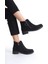 Margaret Fermuarlı Ortopedik Taban Topuklu Süet Kadın Bot St - Siyah 3