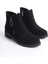 Margaret Fermuarlı Ortopedik Taban Topuklu Süet Kadın Bot St - Siyah 4
