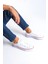 JY0422 Luke Bağcıklı Keten Kumaş Erkek Günlük Sneaker Ayakkabı Kbt - Beyaz 2