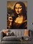 Sigara Içen Mona Lisa Dekoratif Kanvas - Mdf Ahşap Tablo 3