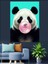 Balonlu Panda Dekoratif Kanvas - Mdf Ahşap Tablo 2