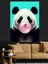 Balonlu Panda Dekoratif Kanvas - Mdf Ahşap Tablo 3