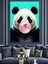 Balonlu Panda Dekoratif Kanvas - Mdf Ahşap Tablo 4
