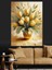 Sarı Laleler Dekoratif Kanvas - Mdf Ahşap Tablo 4