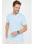 Erkek 5'li Paket Bordo-Gri-Mavi-Haki-Çimen Yeşili Slim Fit Pamuklu Düz Pike Polo Yaka Tişört 4