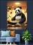 Yemek Yapan Panda Dekoratif Kanvas - Mdf Ahşap Tablo 3