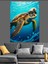 Yüzen Deniz Kaplumbağası Dekoratif Kanvas - Mdf Ahşap Tablo 1