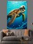 Yüzen Deniz Kaplumbağası Dekoratif Kanvas - Mdf Ahşap Tablo 2