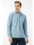Erkek Polo Yaka Cepli Uzun Kollu Sweatshirt H.mavi 1