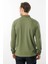 Erkek Polo Yaka Cepli Uzun Kollu Sweatshirt Haki 4