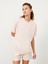 Kadın Pudra Rengi Big Oversize Pamuklu Basic Tişört 3